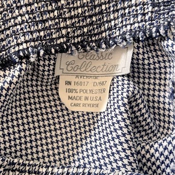 Classic Collection Vintage Navy Houndstooth Pull On Trousers Womens 10 Average - Picture 6 of 6